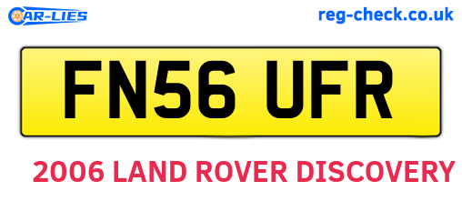 FN56UFR are the vehicle registration plates.