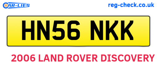 HN56NKK are the vehicle registration plates.