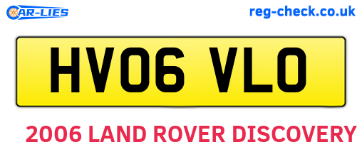HV06VLO are the vehicle registration plates.