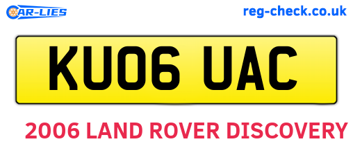 KU06UAC are the vehicle registration plates.