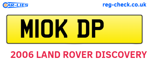 M10KDP are the vehicle registration plates.