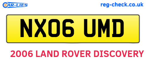 NX06UMD are the vehicle registration plates.