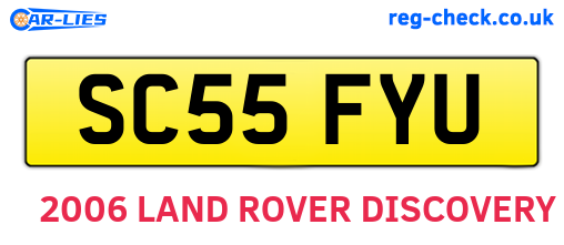 SC55FYU are the vehicle registration plates.