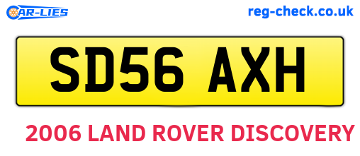 SD56AXH are the vehicle registration plates.