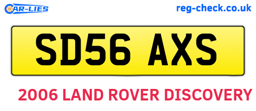 SD56AXS are the vehicle registration plates.