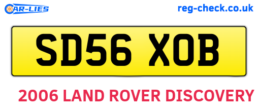 SD56XOB are the vehicle registration plates.