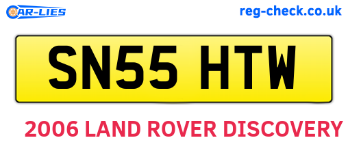 SN55HTW are the vehicle registration plates.