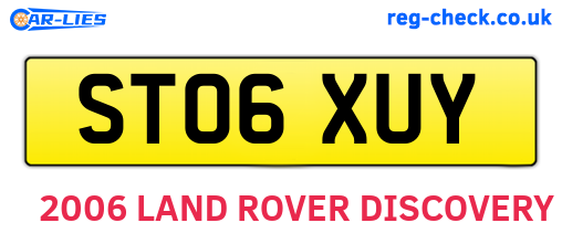 ST06XUY are the vehicle registration plates.