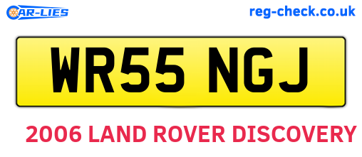 WR55NGJ are the vehicle registration plates.