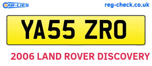 YA55ZRO are the vehicle registration plates.