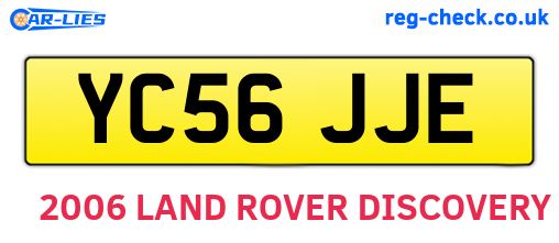 YC56JJE are the vehicle registration plates.