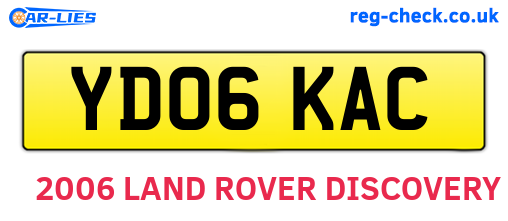 YD06KAC are the vehicle registration plates.