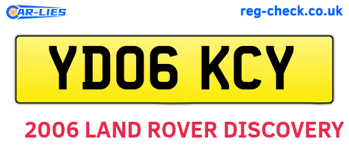 YD06KCY are the vehicle registration plates.
