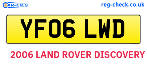 YF06LWD are the vehicle registration plates.