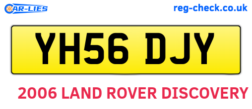 YH56DJY are the vehicle registration plates.