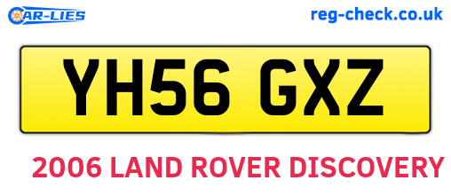 YH56GXZ are the vehicle registration plates.