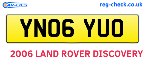 YN06YUO are the vehicle registration plates.