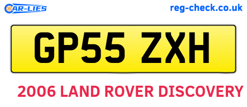 GP55ZXH are the vehicle registration plates.