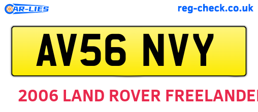 AV56NVY are the vehicle registration plates.