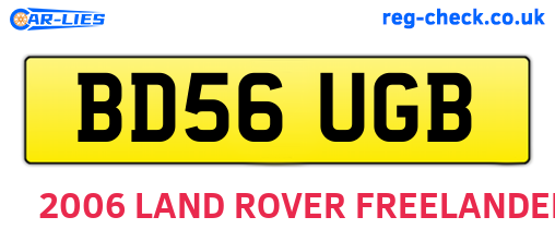 BD56UGB are the vehicle registration plates.