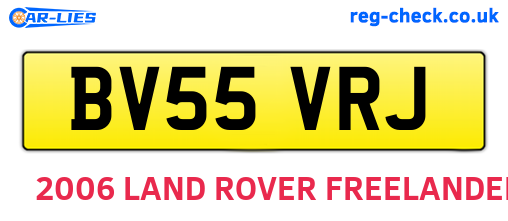 BV55VRJ are the vehicle registration plates.