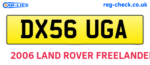 DX56UGA are the vehicle registration plates.