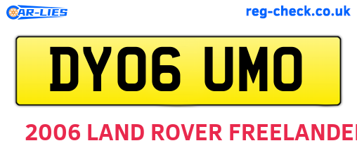 DY06UMO are the vehicle registration plates.