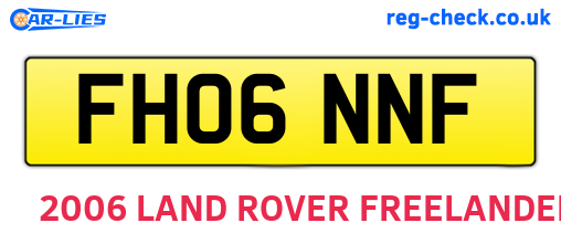 FH06NNF are the vehicle registration plates.