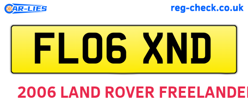 FL06XND are the vehicle registration plates.