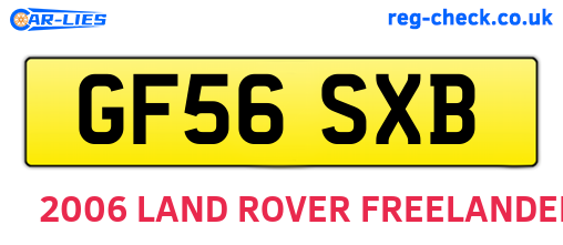 GF56SXB are the vehicle registration plates.