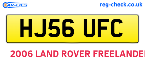 HJ56UFC are the vehicle registration plates.