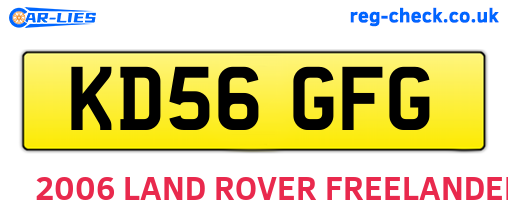 KD56GFG are the vehicle registration plates.