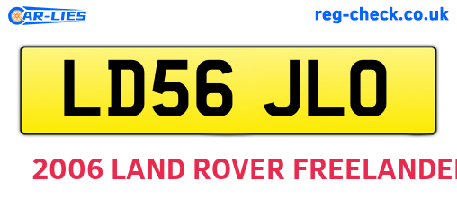 LD56JLO are the vehicle registration plates.