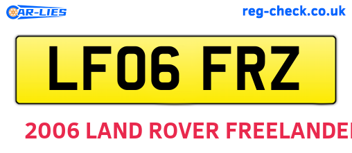LF06FRZ are the vehicle registration plates.