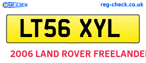 LT56XYL are the vehicle registration plates.