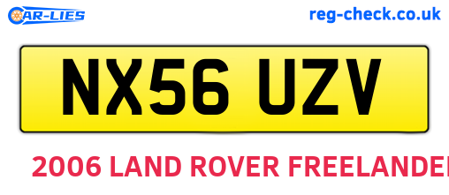 NX56UZV are the vehicle registration plates.