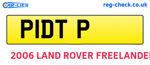 P1DTP are the vehicle registration plates.