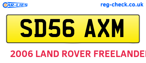 SD56AXM are the vehicle registration plates.