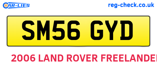 SM56GYD are the vehicle registration plates.