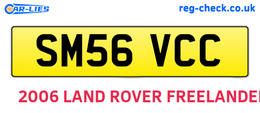 SM56VCC are the vehicle registration plates.