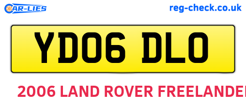 YD06DLO are the vehicle registration plates.