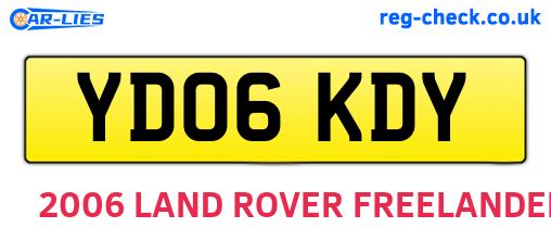 YD06KDY are the vehicle registration plates.