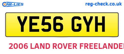 YE56GYH are the vehicle registration plates.