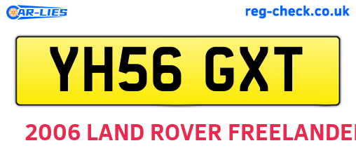 YH56GXT are the vehicle registration plates.