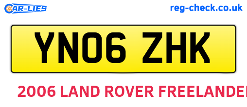 YN06ZHK are the vehicle registration plates.