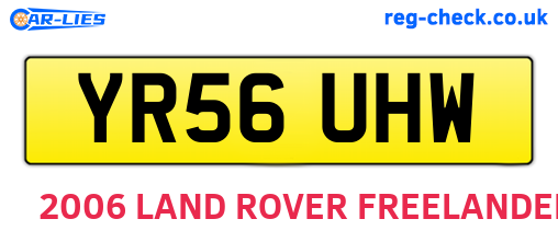 YR56UHW are the vehicle registration plates.