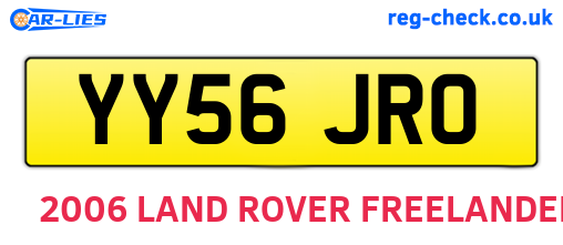 YY56JRO are the vehicle registration plates.