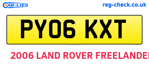 PY06KXT are the vehicle registration plates.