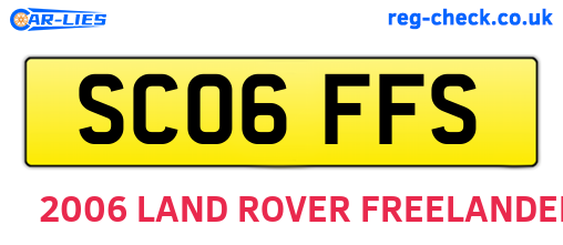 SC06FFS are the vehicle registration plates.