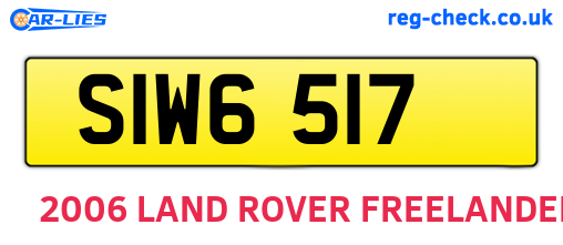 SIW6517 are the vehicle registration plates.